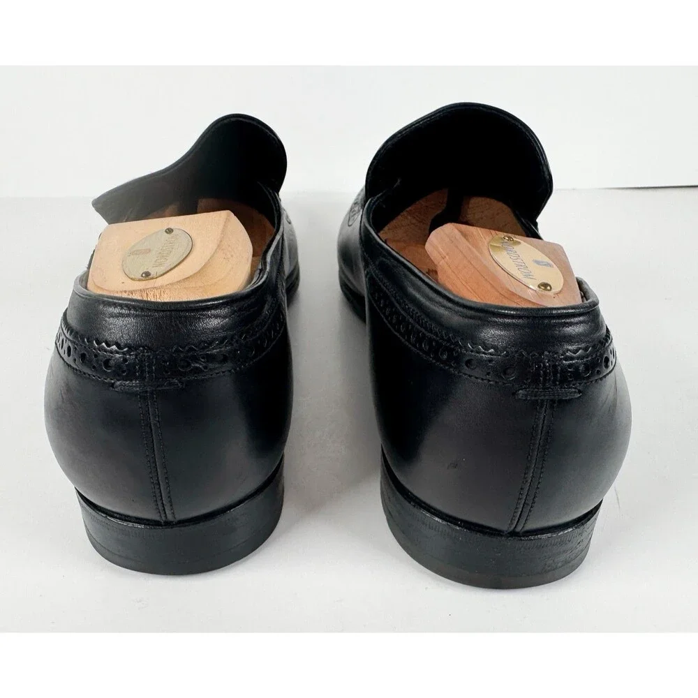 Gucci Men's Black Leather Wingtip Brogue Loafer Size US 9.5 D